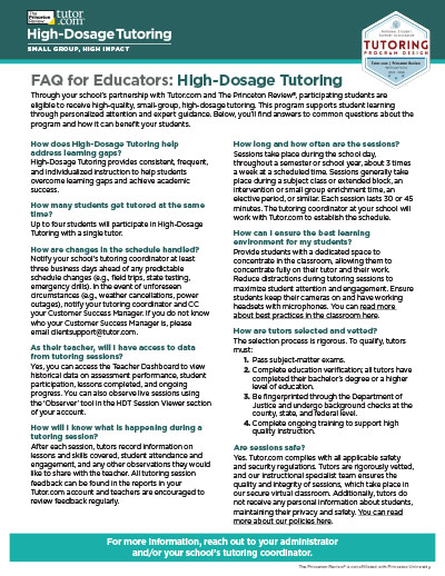 FAQ for Teachers - cover