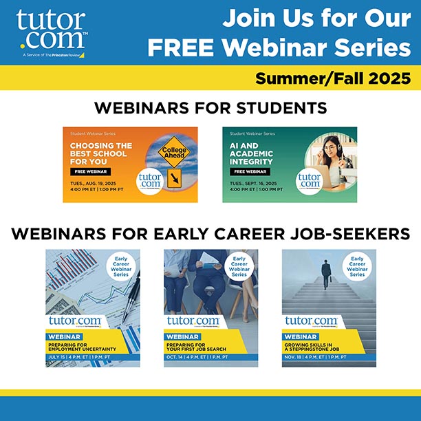 Webinars for Students and Early Job Seekers Thumbnail