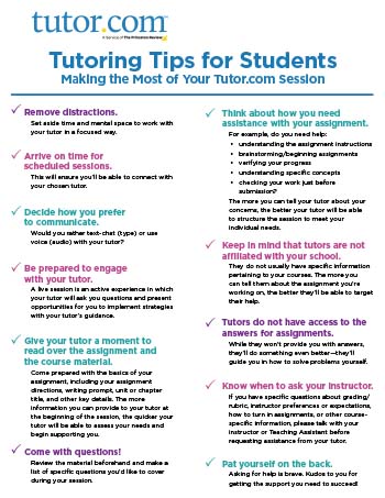 Tutoring Tips For Students - cover