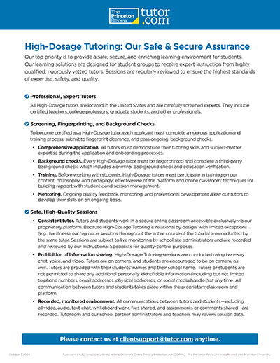 Our Safe & Secure Assurance - cover