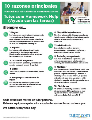 Portada del ventajas de Tutor.com